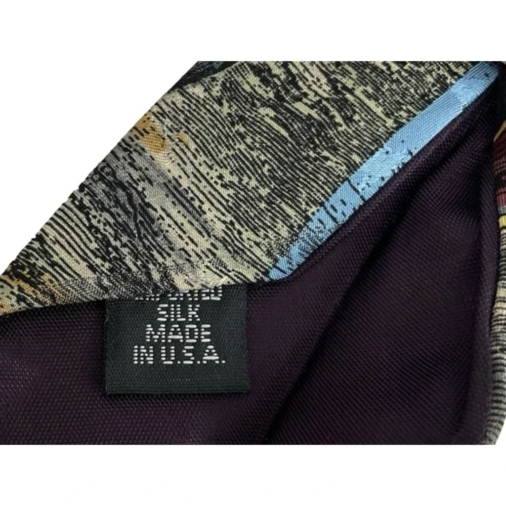 Vintage Tango Max Raab‎ Silk Tie Lot 2 Americana Series Gas Station Car 90s